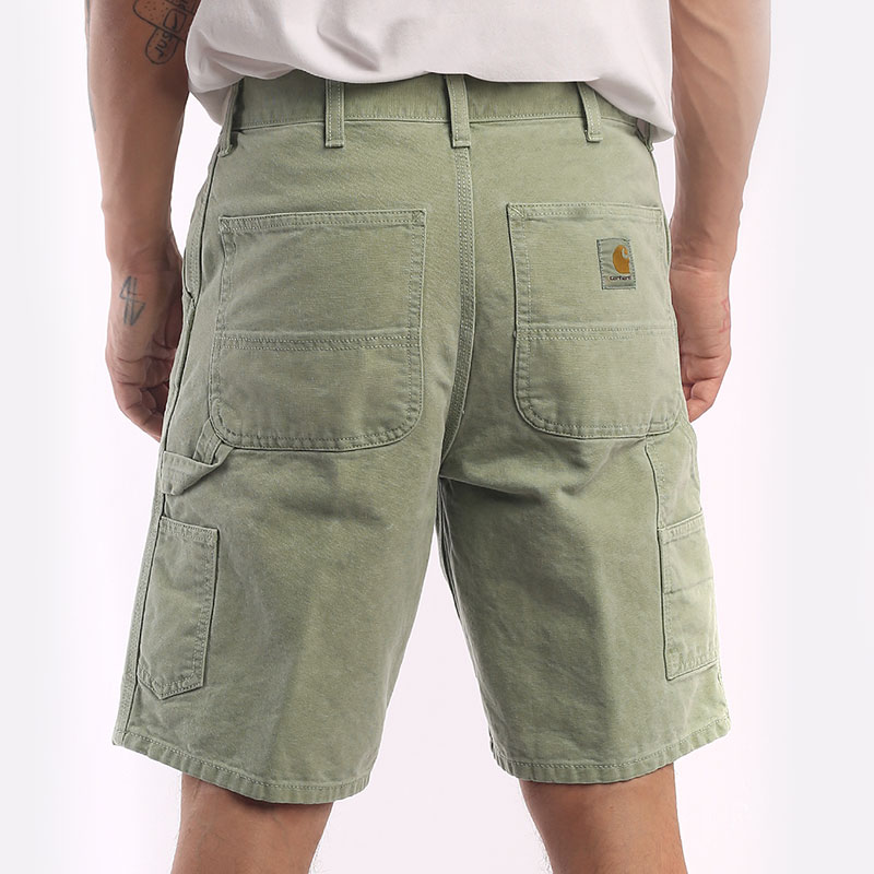 мужские салатовые шорты  Carhartt WIP Single Knee Short I027942-spearmint faded - цена, описание, фото 5